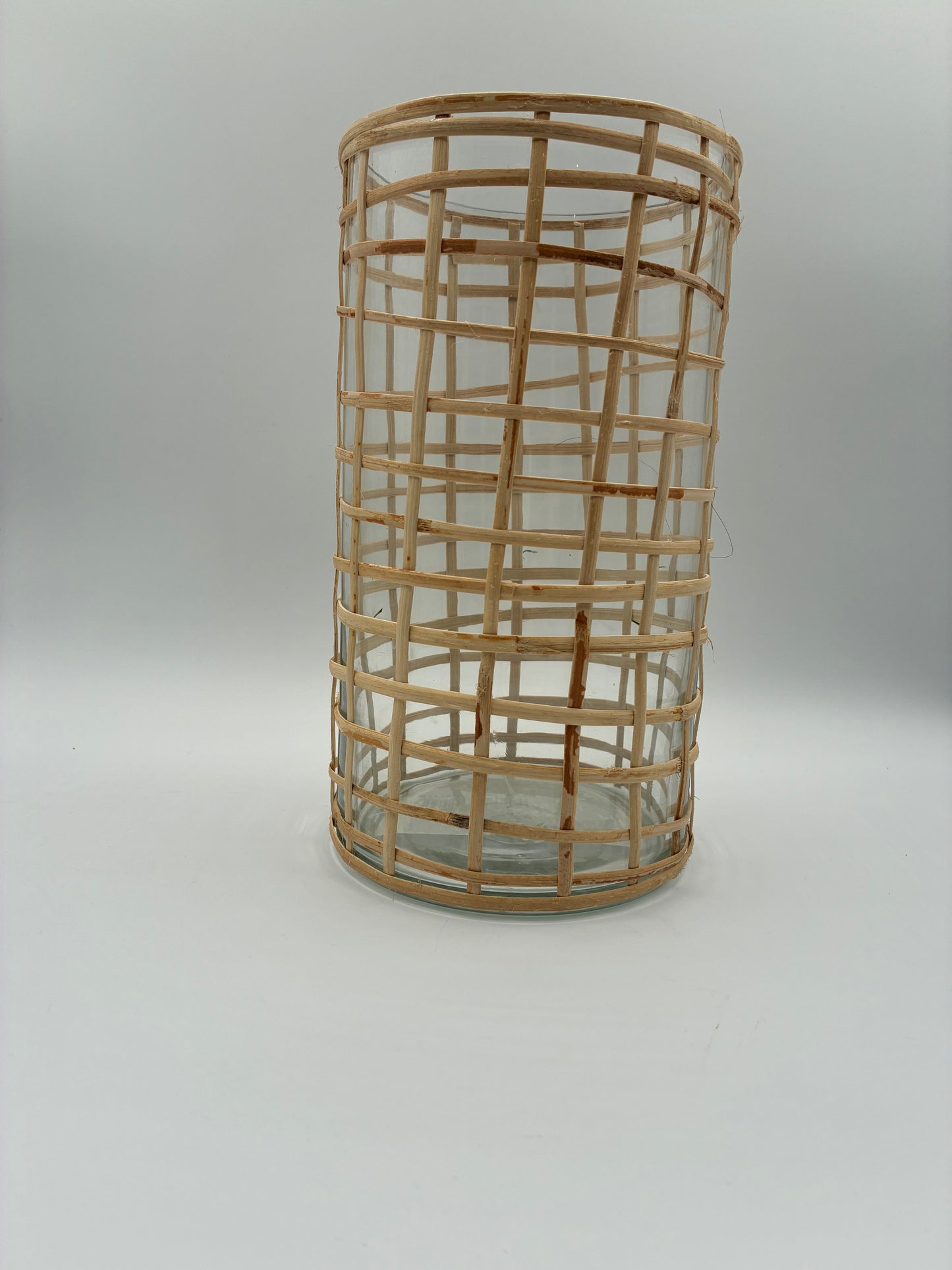 Davian Large Rattan and Glass Cylinder