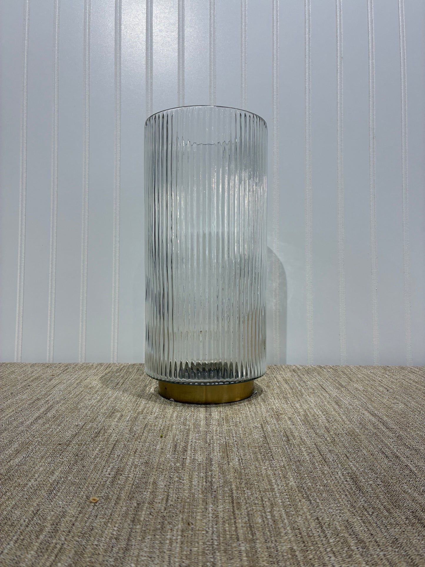 Kirek Clear Large Ribbed Cylinder