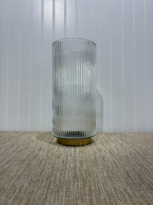 Kirek Clear Large Ribbed Cylinder