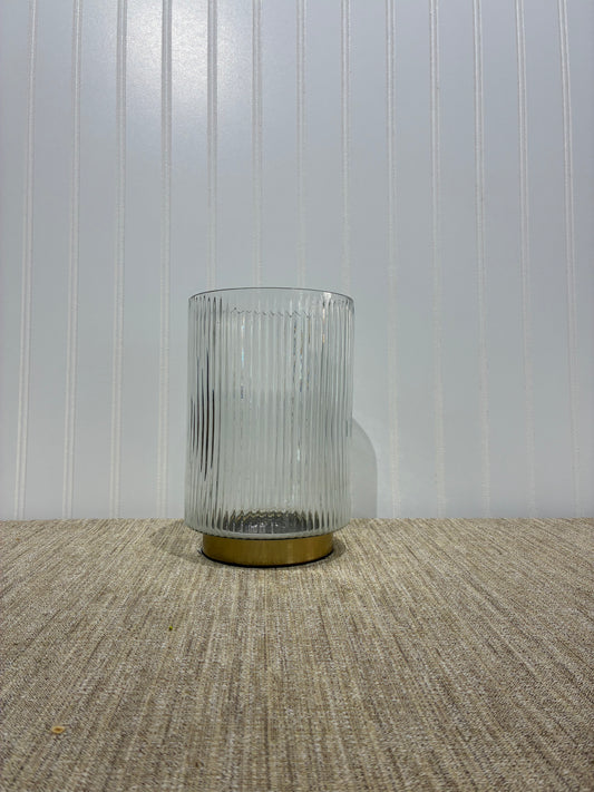 Kirek Clear Small Ribbed Cylinder