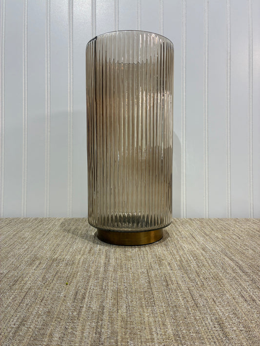 Kirek Beige Large Ribbed Cylinder