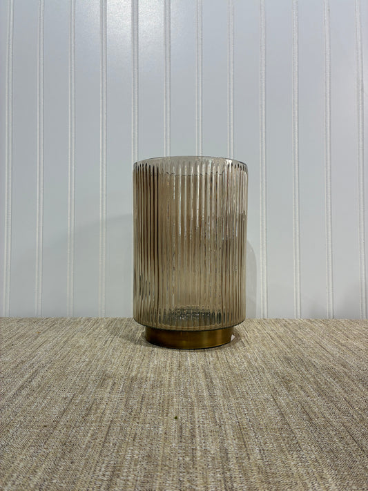 Kirek Beige Small Ribbed Cylinder