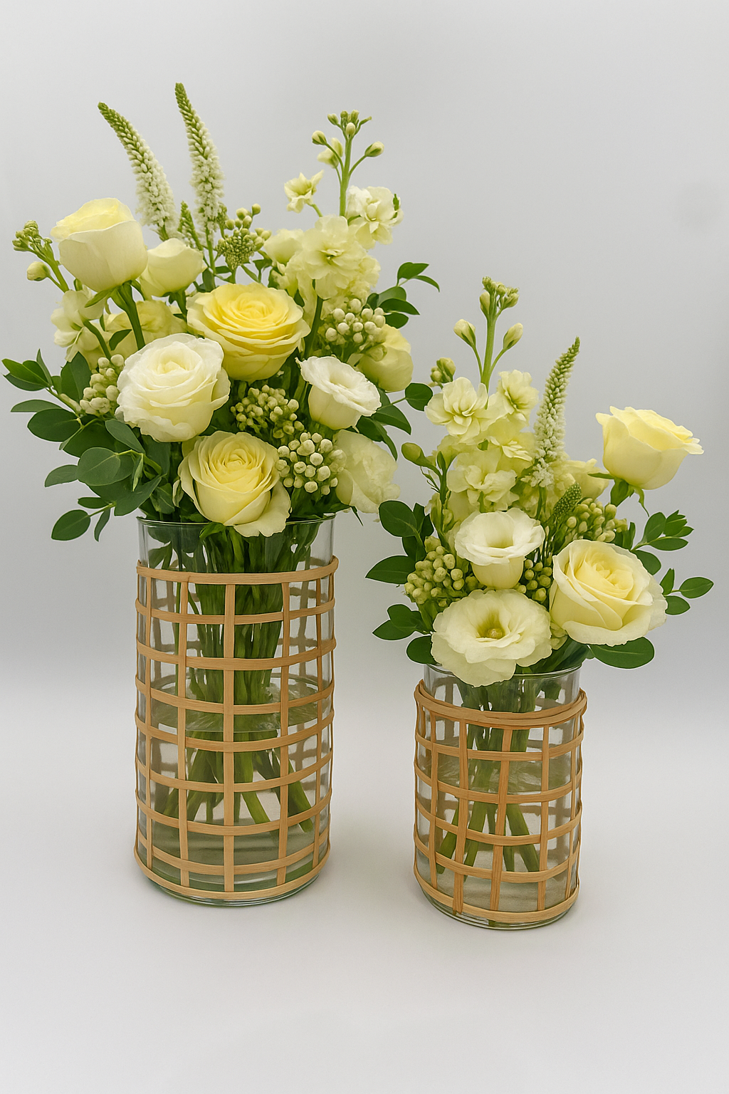 Davian Large Rattan and Glass Cylinder