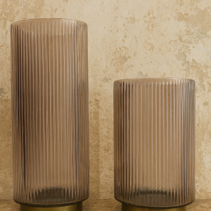 Modern glass table vase minimalist home decor styling Decorative glass vase contemporary interior accent Elegant glass centerpiece vase for dining table Luxury glass vase modern home decor accent