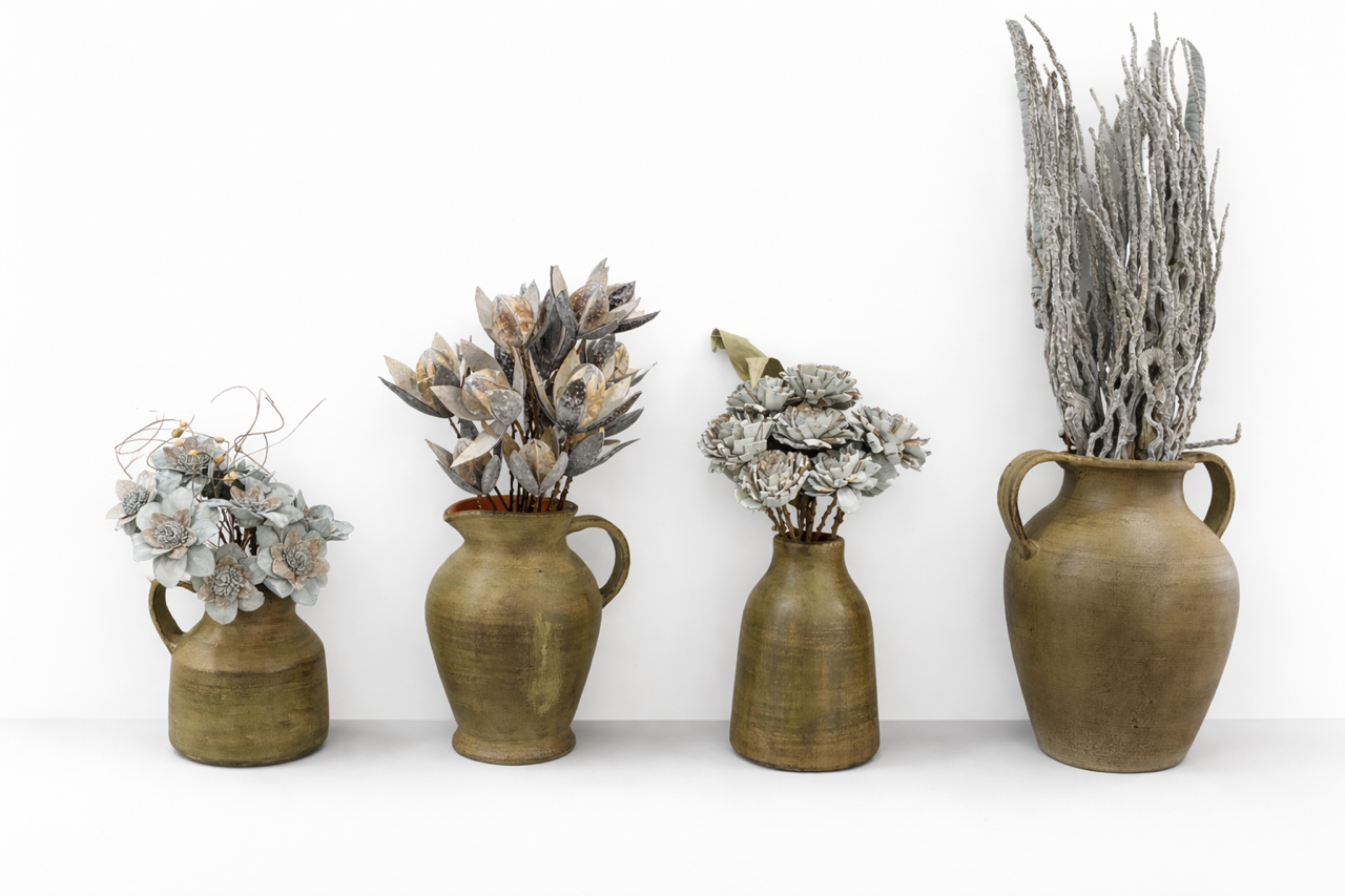Elliot Ceramic Vase Collection | Rustic Farmhouse Pottery | Organic Handmade Style Home Decor - Image 6