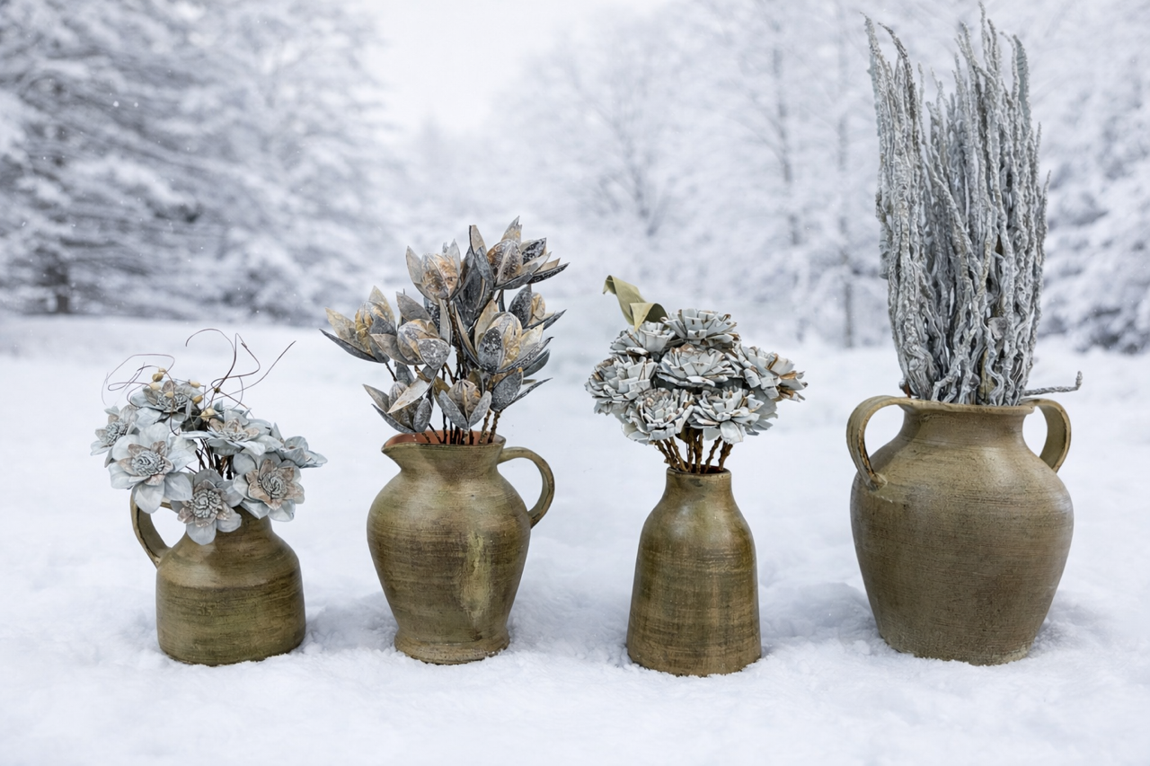Elliot Ceramic Vase Collection | Rustic Farmhouse Pottery | Organic Handmade Style Home Decor - Image 7