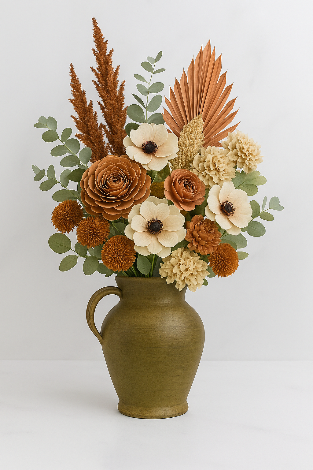 Elliot Ceramic Vase Collection | Rustic Farmhouse Pottery | Organic Handmade Style Home Decor - Image 4